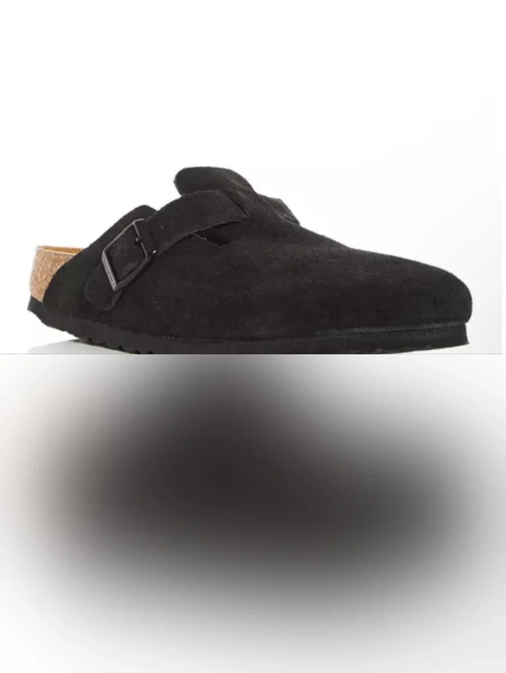 NWOT Birkenstock Boston Black Suede Soft Footbed